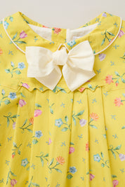 ZigZag Dress in Yellow Flowers Bouquet