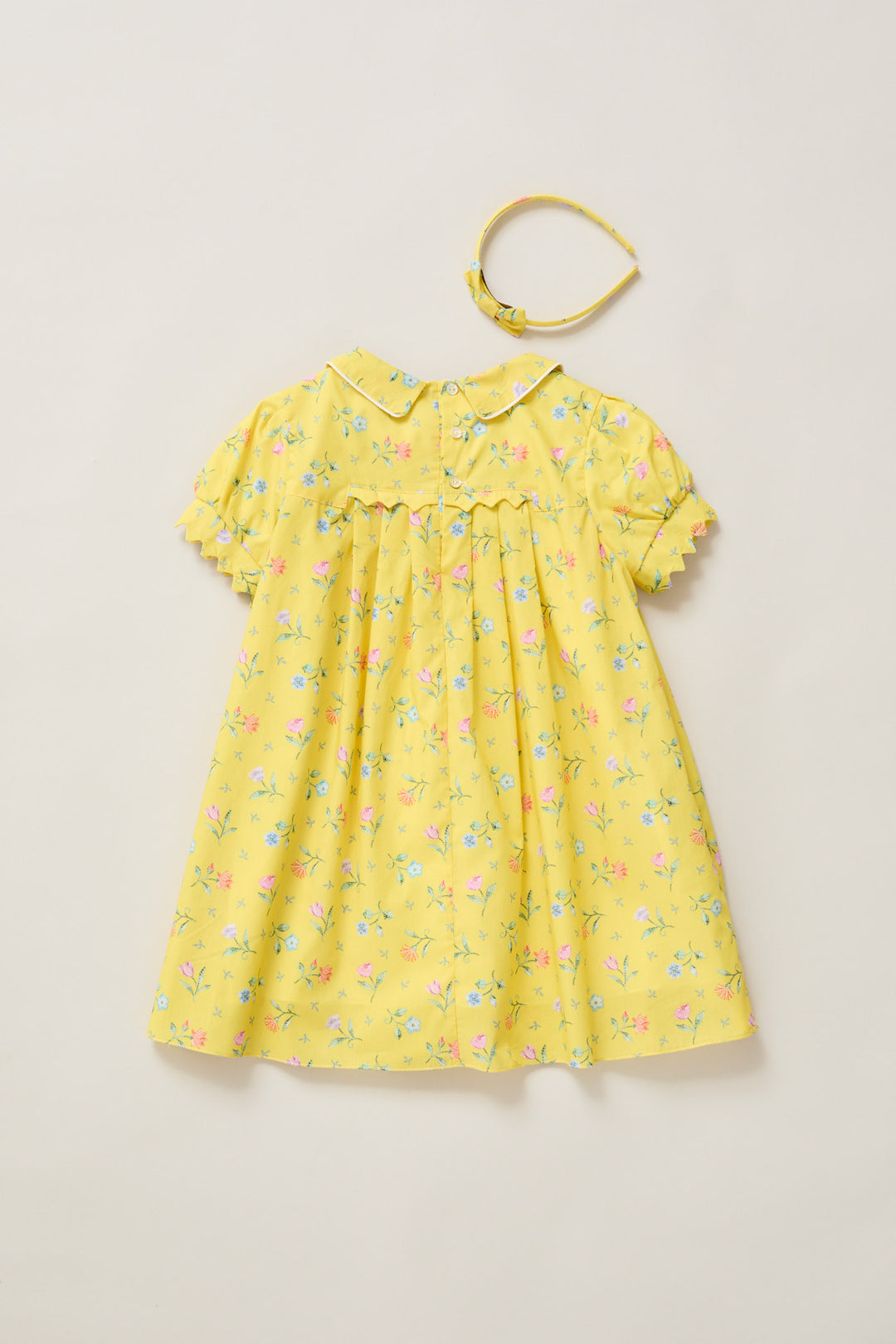 ZigZag Dress in Yellow Flowers Bouquet