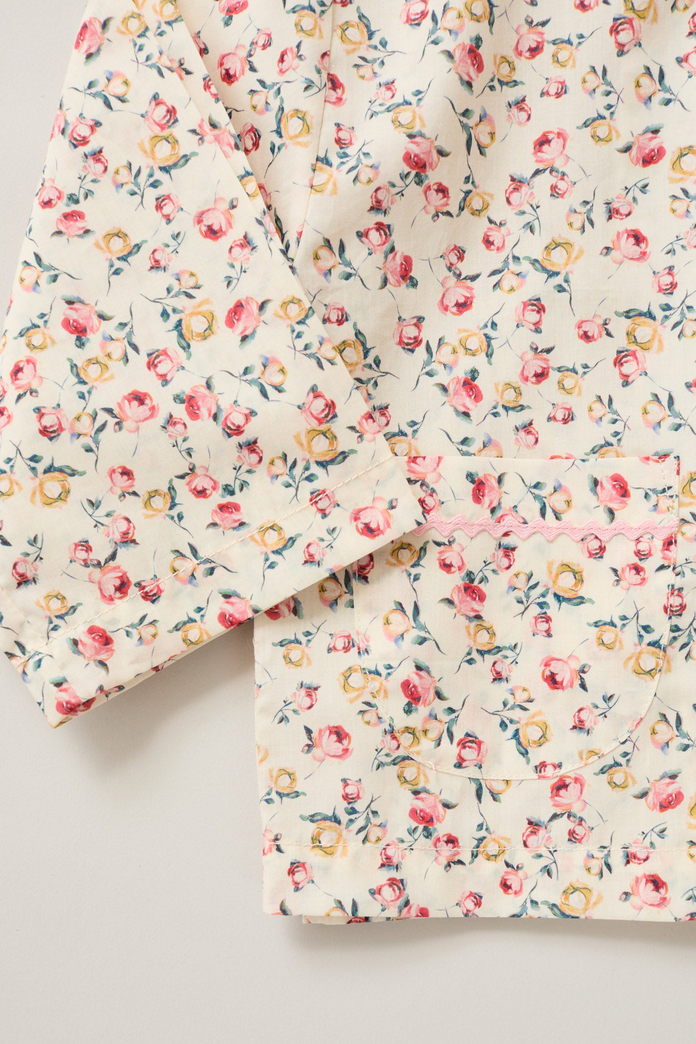 Lunar Moon Pyjamas In Cream Rosebuds
