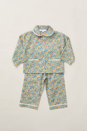 Lunar Moon Pyjamas In Mustard Bluebell Liberty
