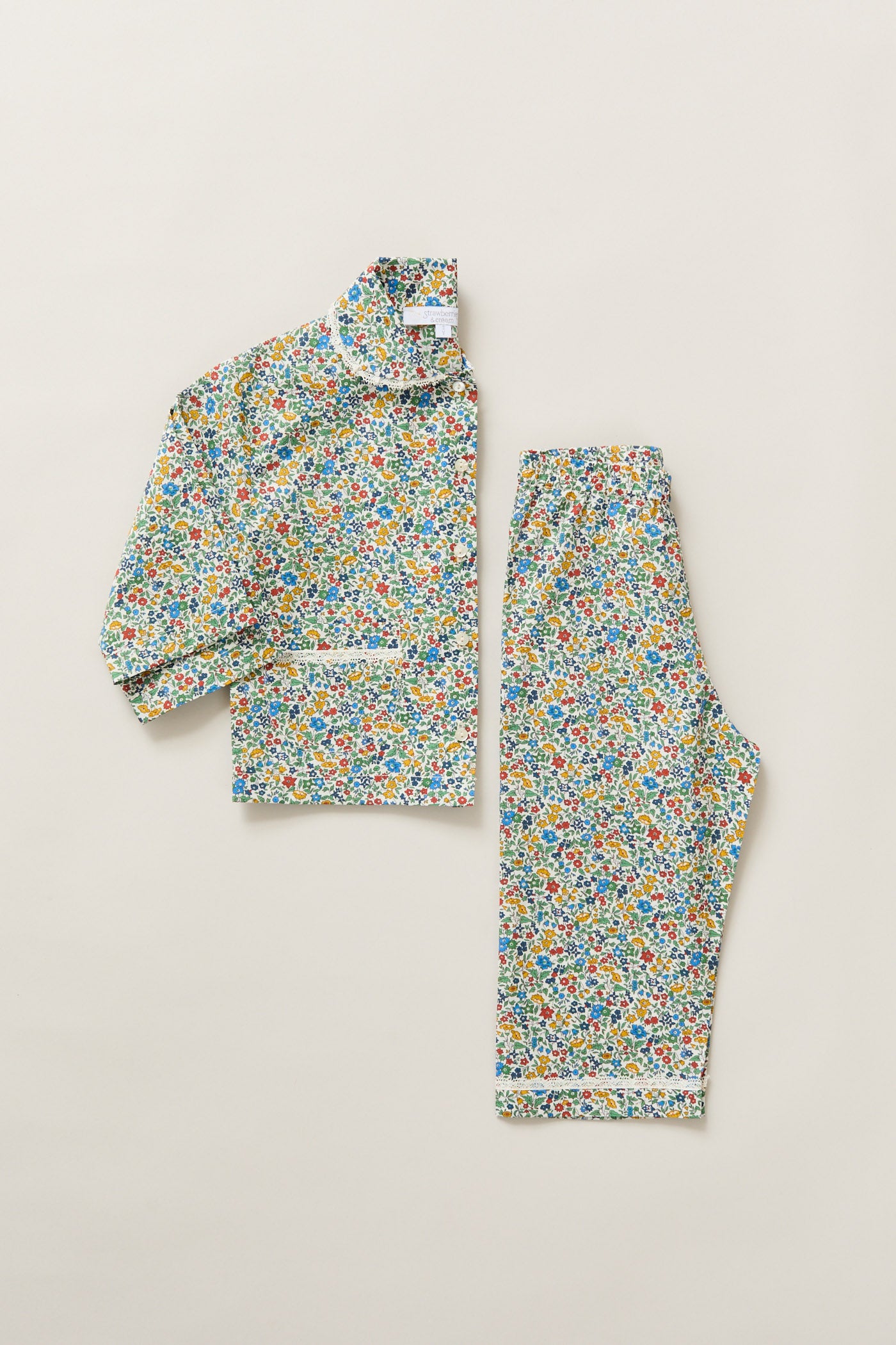 Lunar Moon Pyjamas In Mustard Bluebell Liberty