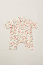 Baby Pyjama in Cream Rosebuds