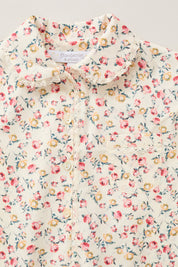 Baby Pyjama in Cream Rosebuds