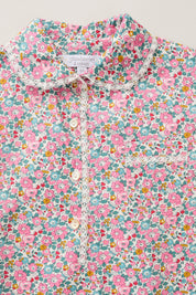 Baby Pyjama in Pink Floral Liberty Print