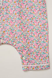Baby Pyjama in Pink Floral Liberty Print