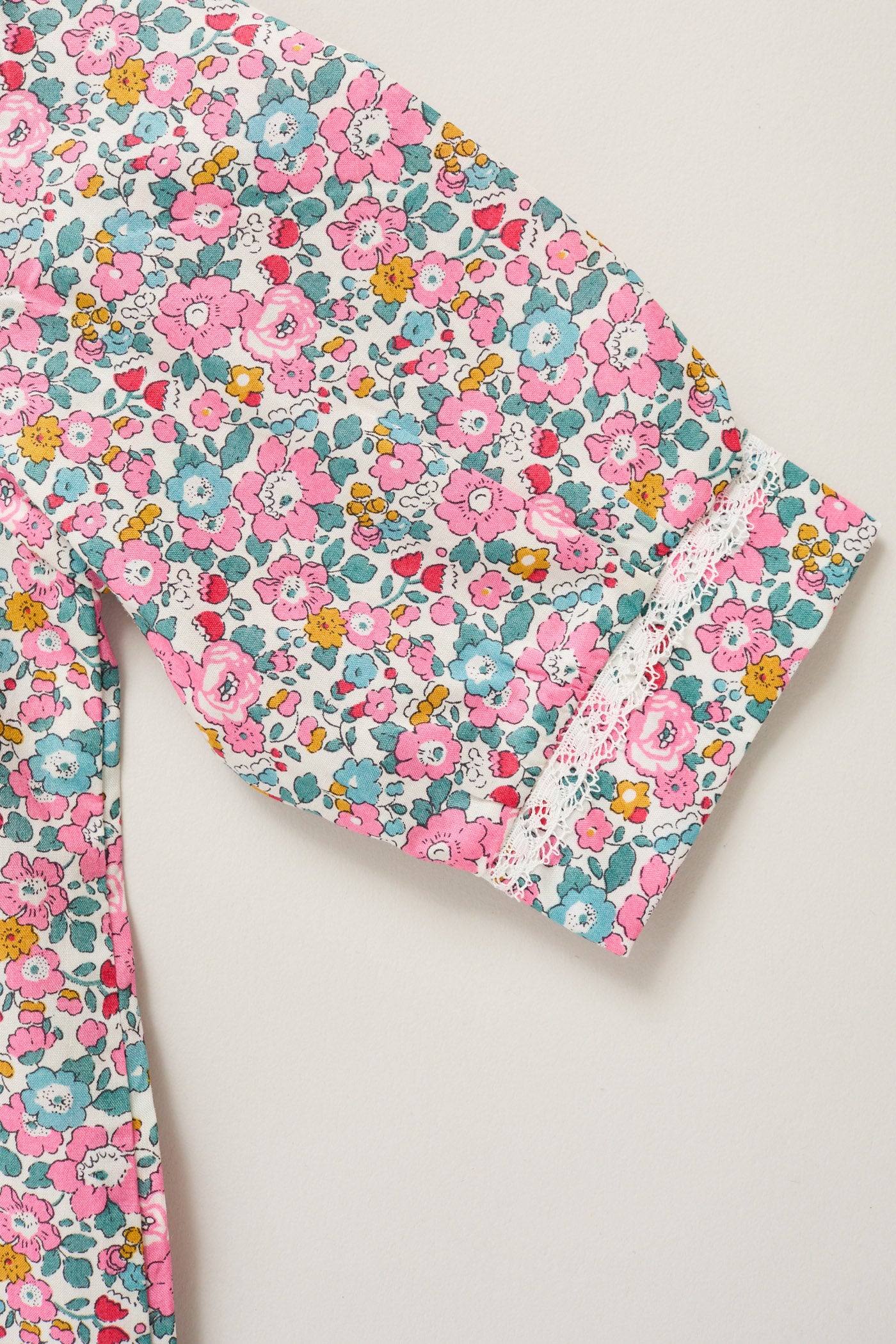 Baby Pyjama in Pink Floral Liberty Print