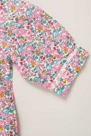Baby Pyjama in Pink Floral Liberty Print
