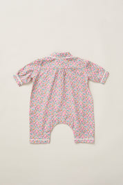 Baby Pyjama in Pink Floral Liberty Print
