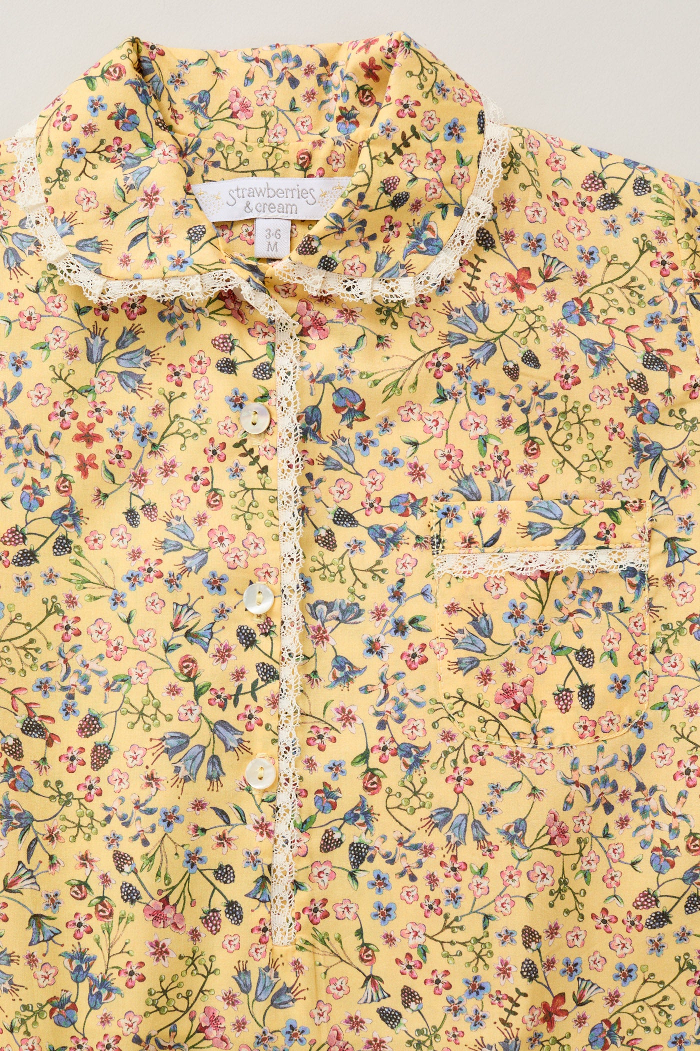 Baby Pyjama in Yellow Flowers