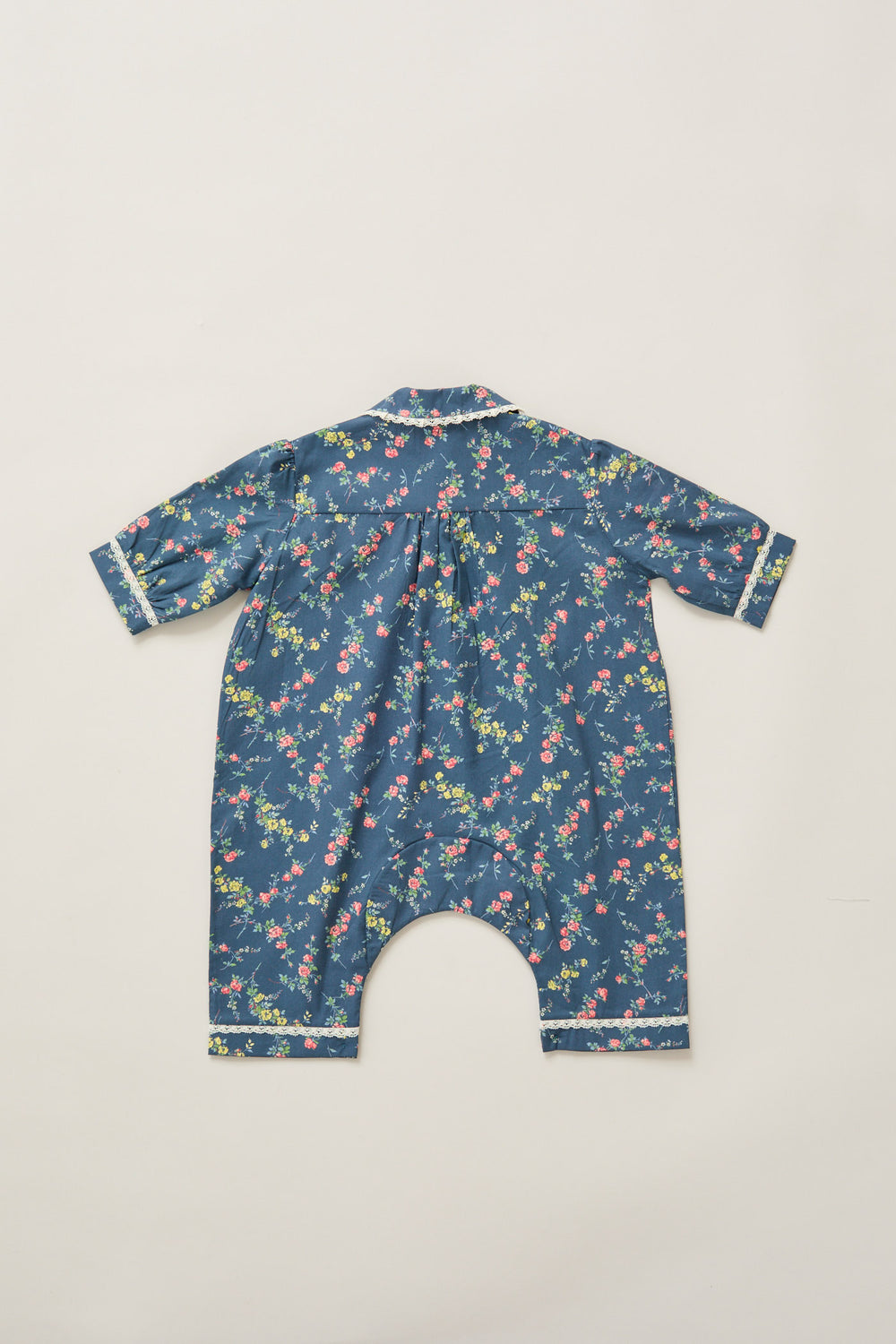 Baby Pyjama in Blue Rose Garden Liberty
