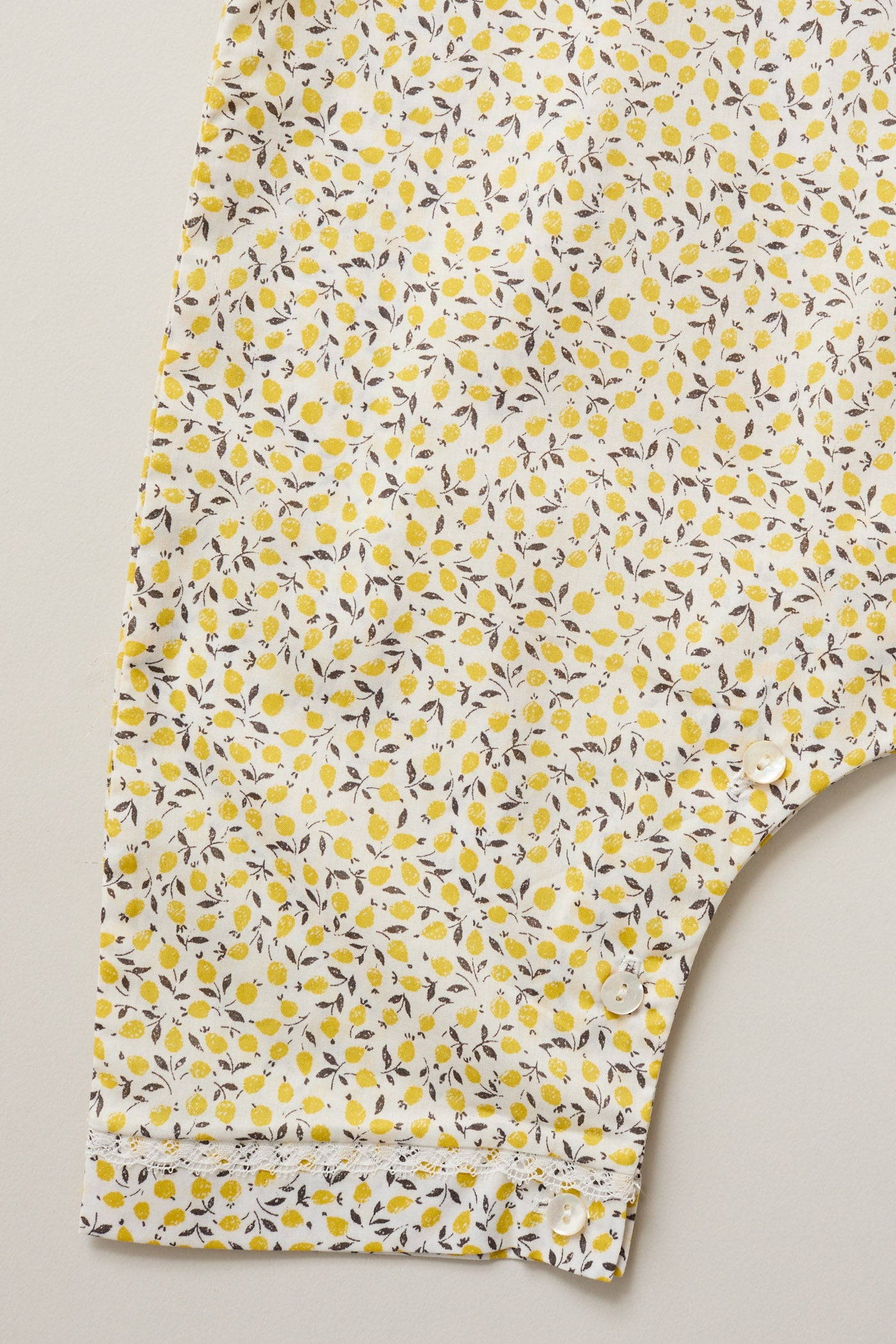 Baby Pyjama in Lemons Liberty Print