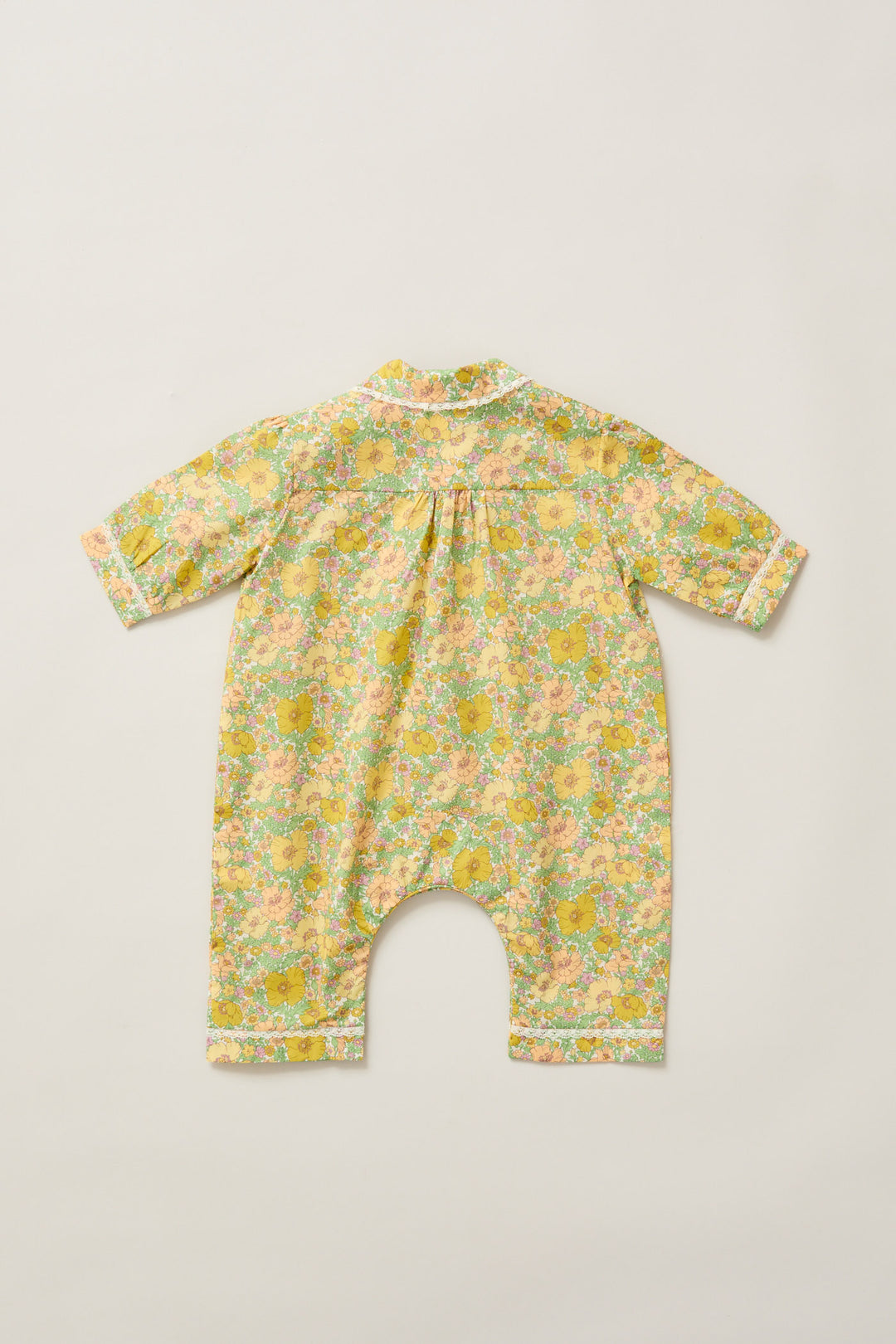 Baby Pyjama in California Poppy Liberty Print
