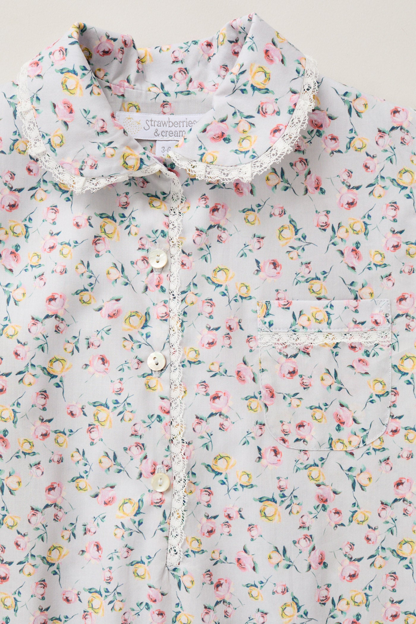 Baby Pyjama in Lavender Rose Liberty Print