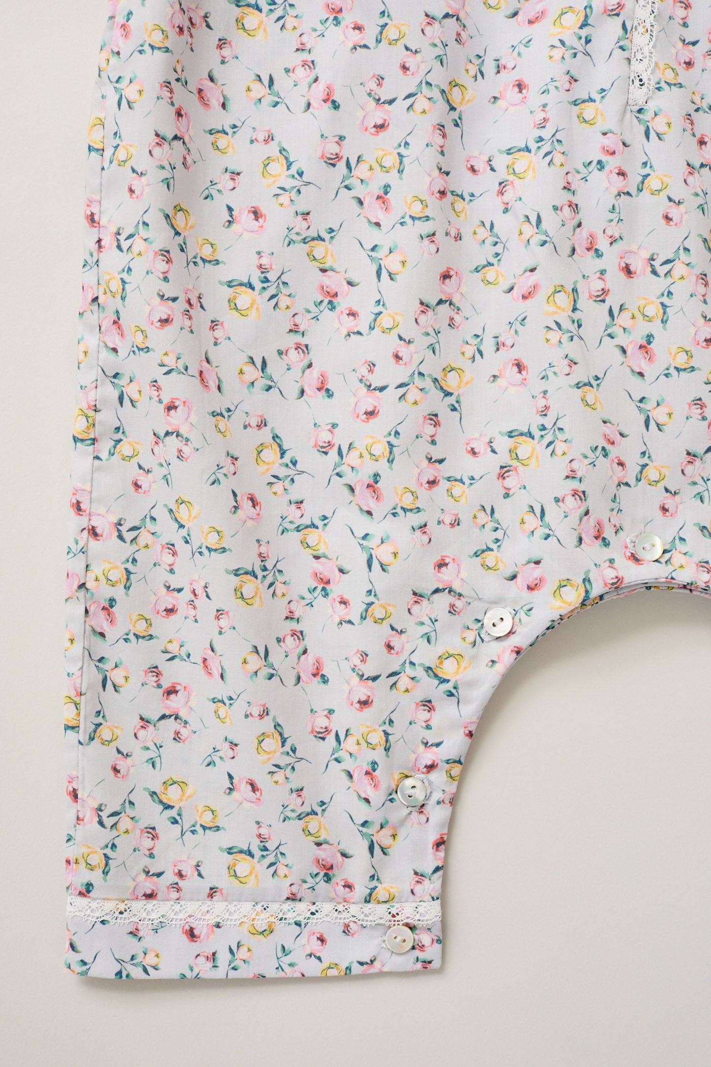 Baby Pyjama in Lavender Rose Liberty Print