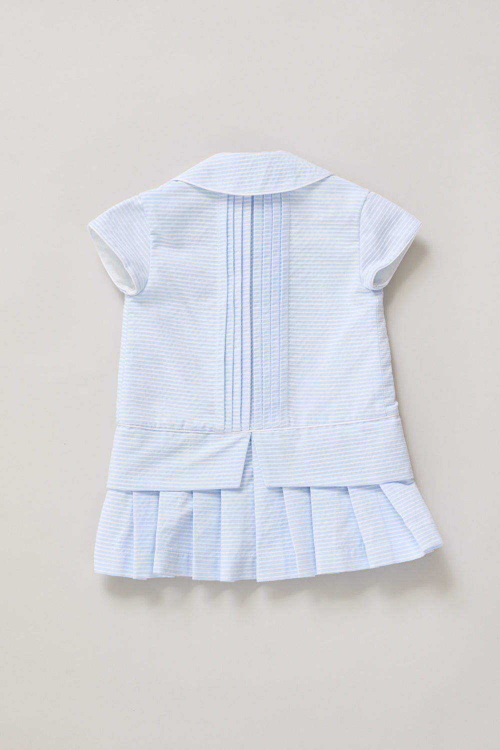 Baby Pretzel Dress in Sky Blue Stripe