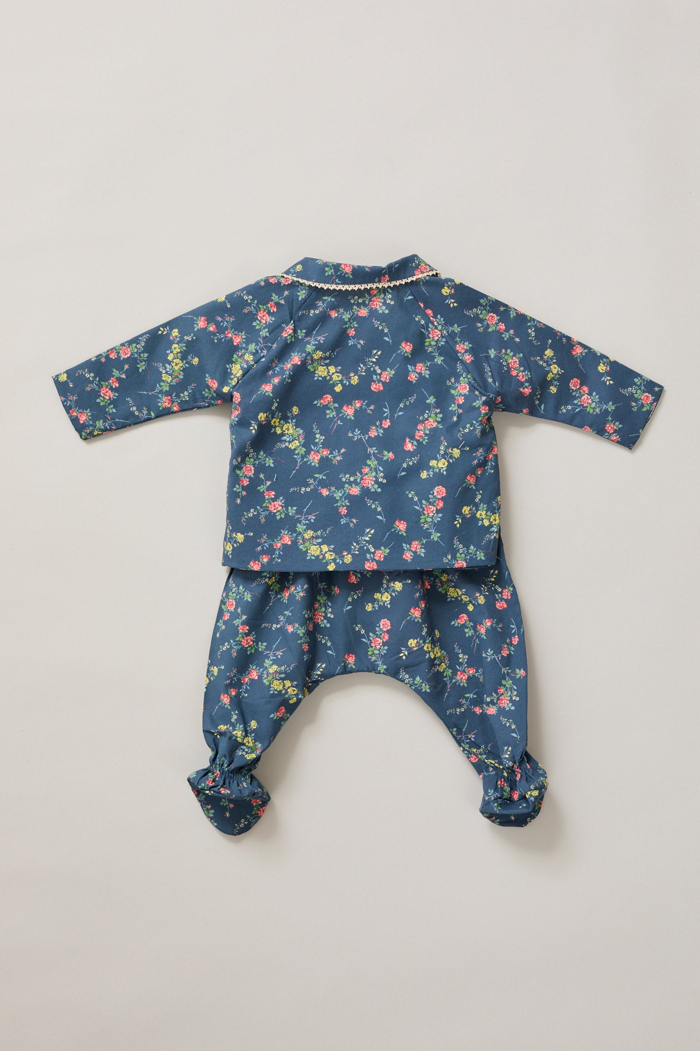Baby Kimono Set Blue Rose Garden