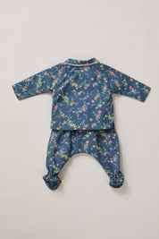 Baby Kimono Set Blue Rose Garden
