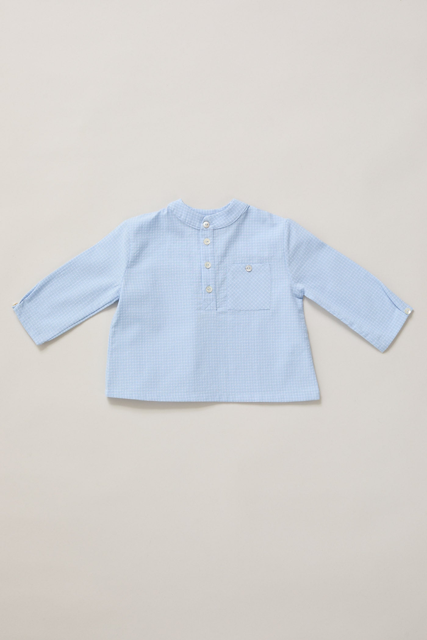 Light Blue Check Baby Apple Shirt