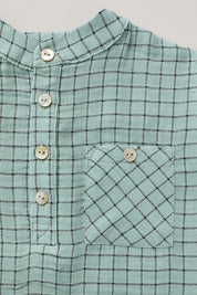 Apple Shirt In Aqua Check