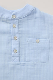 Apple Shirt in Pale Blue Stripes