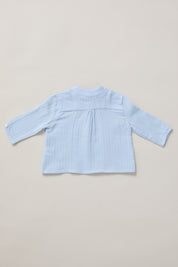 Apple Shirt in Pale Blue Stripes