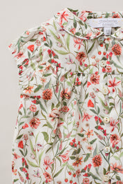 Honey Blouse Set Red Flowers