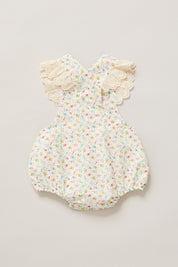 Baby Lace Pinafore in Happy Print