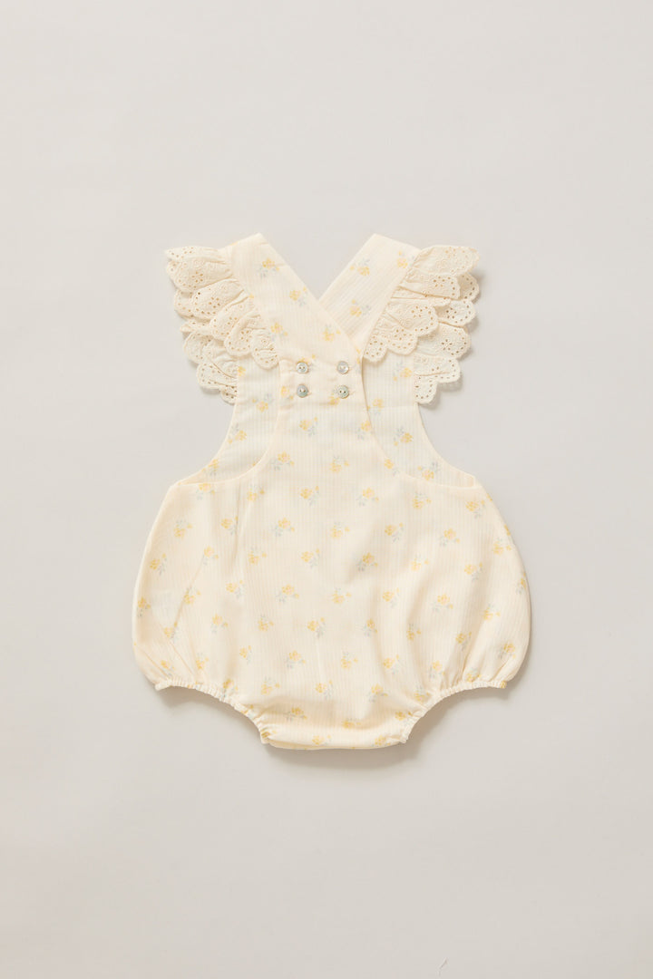 Lace Pinafore in Yellow Flowers