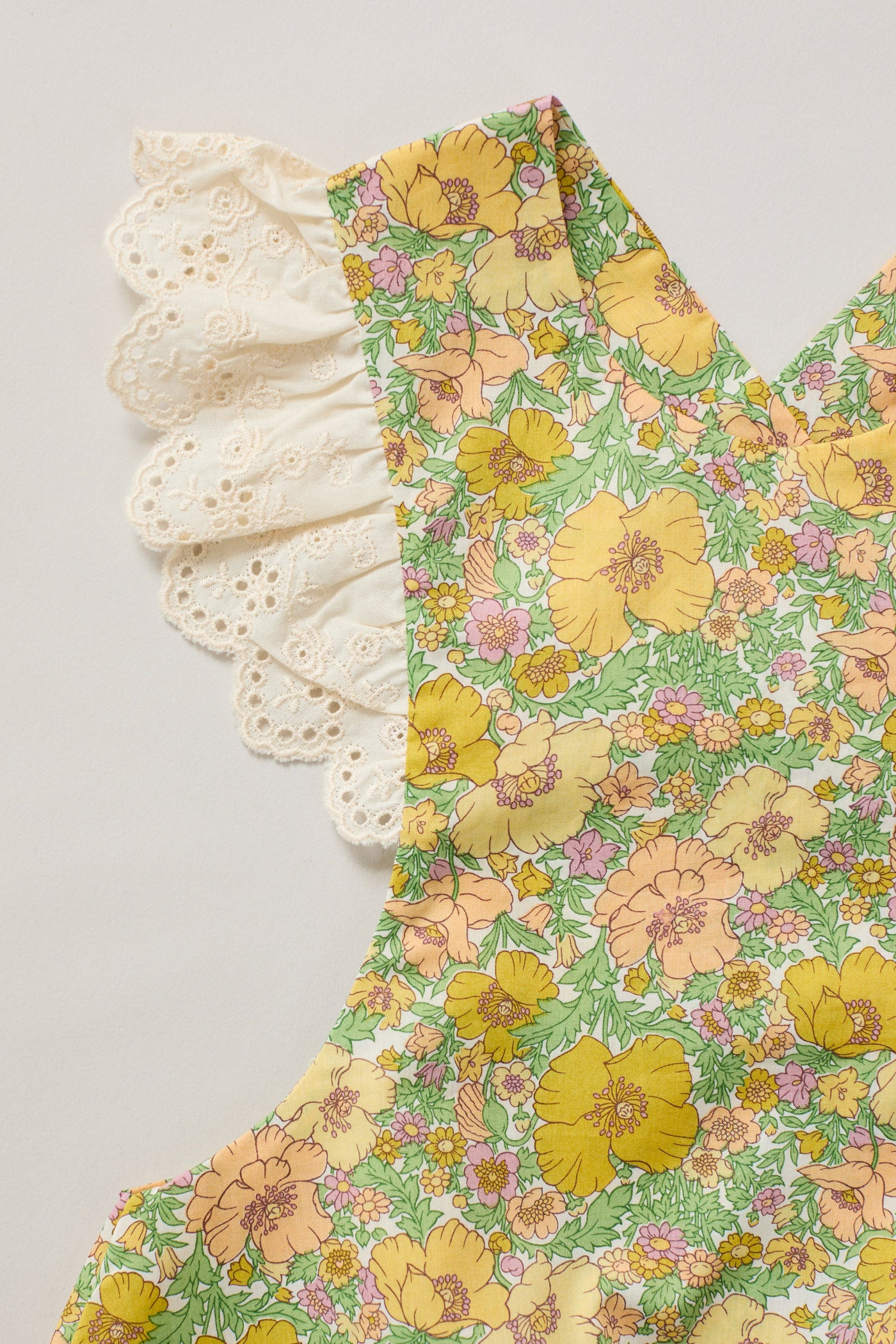 Lace Pinafore in California Poppy