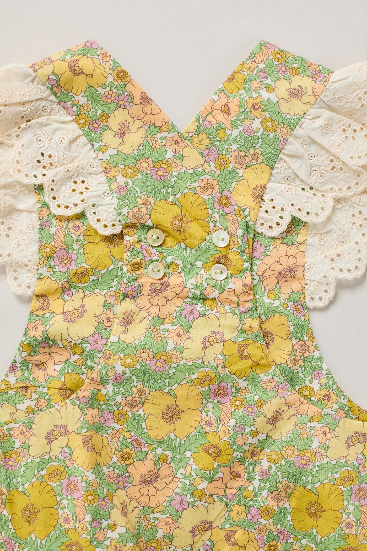Lace Pinafore in California Poppy
