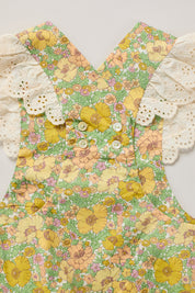 Lace Pinafore in California Poppy