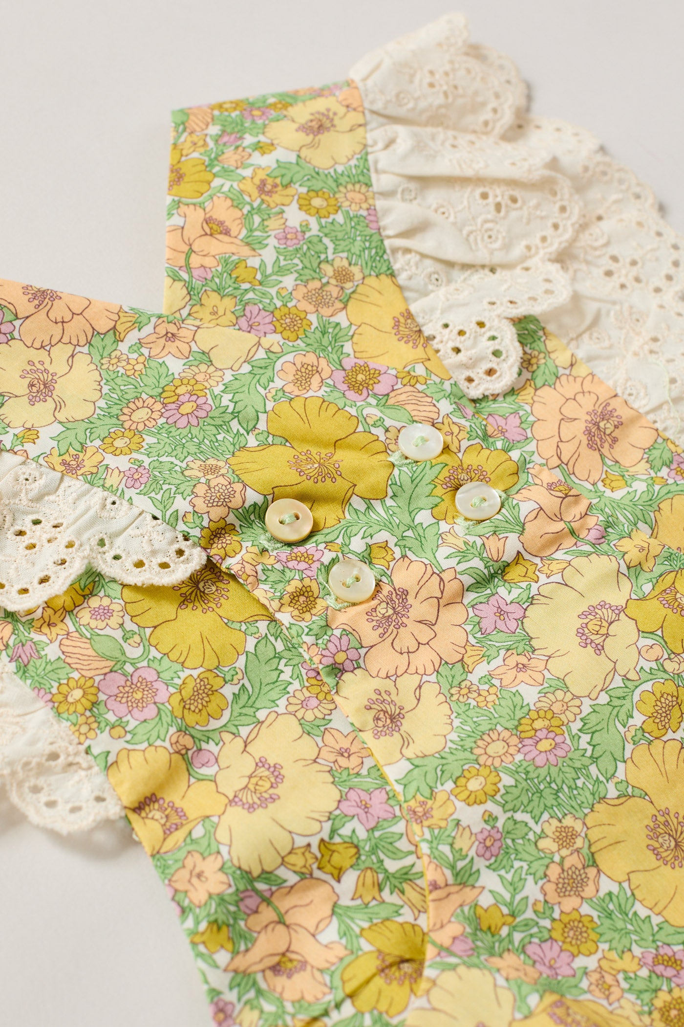 Lace Pinafore in California Poppy