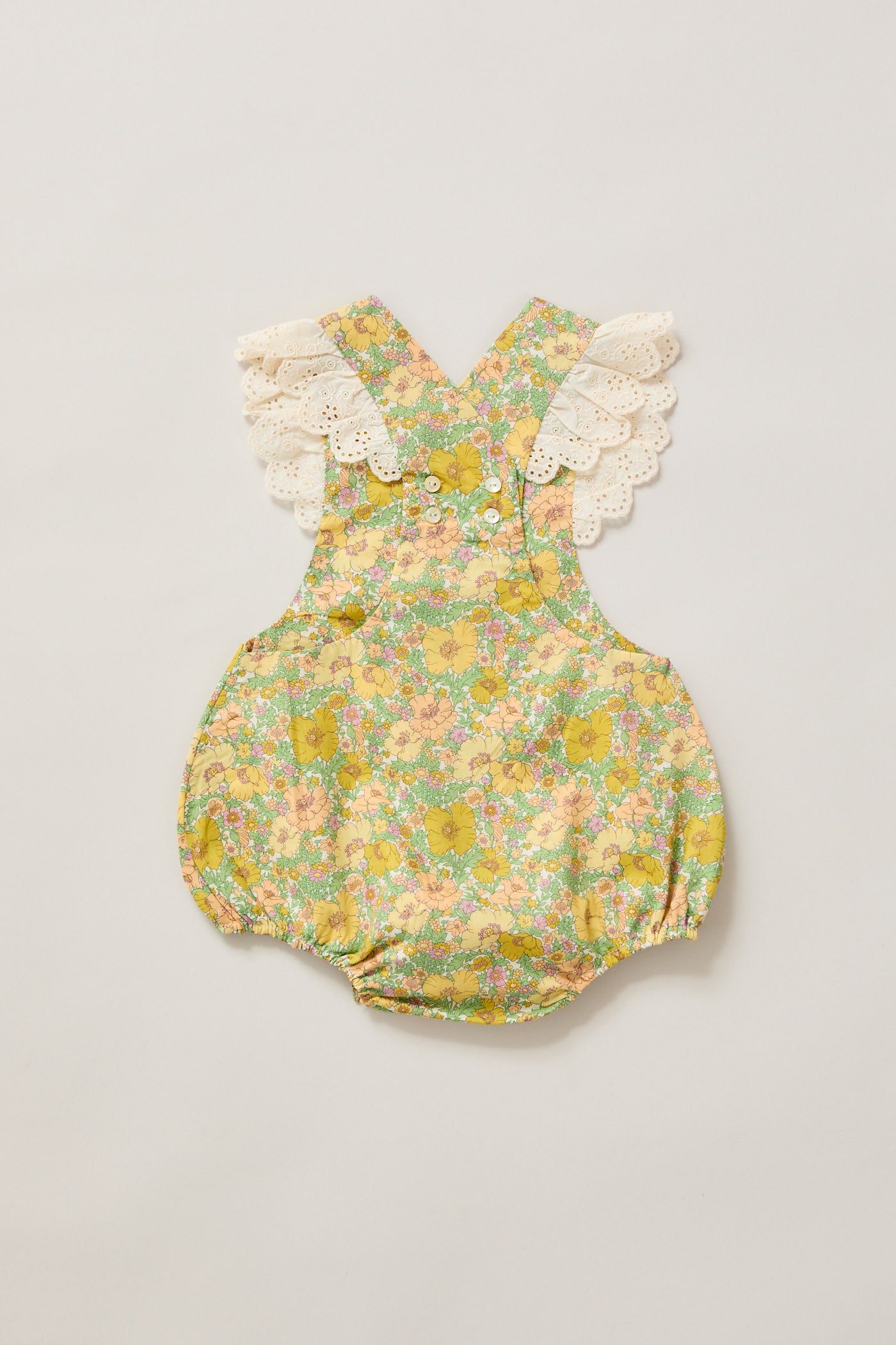 Lace Pinafore in California Poppy