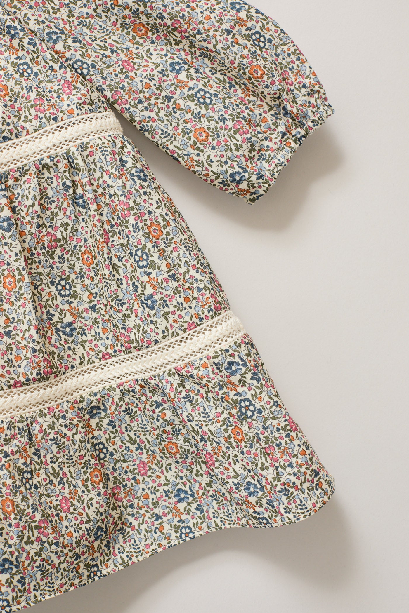 Baby Alba Dress Blue The Smallest Floral Liberty Print