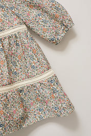 Baby Alba Dress Blue The Smallest Floral Liberty Print