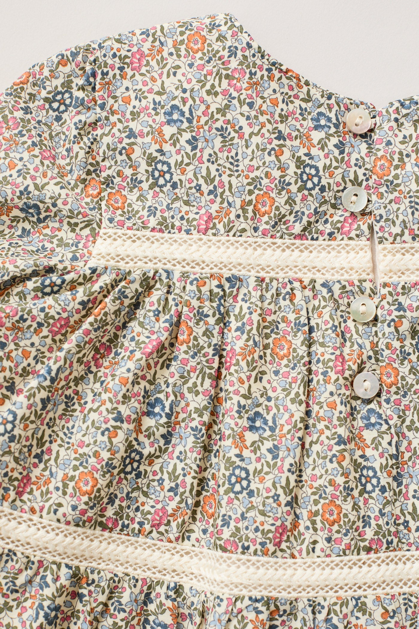 Baby Alba Dress Blue The Smallest Floral Liberty Print