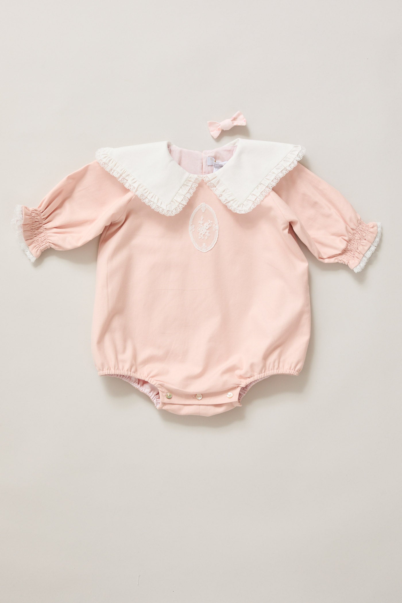 Baby Ginger Romper In Blush Pink