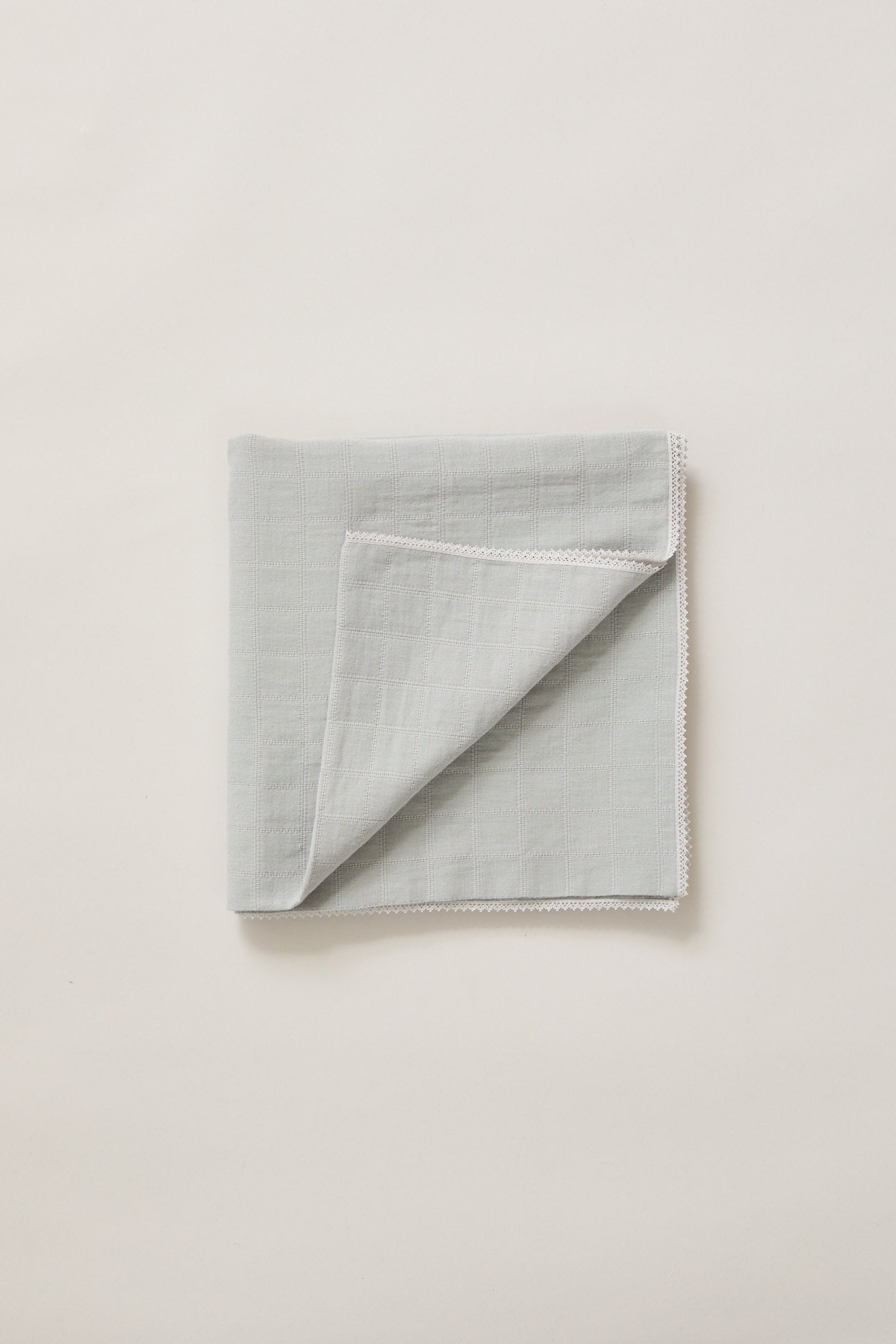 Dreams Swaddle in Grey Cotton Square Jacquard