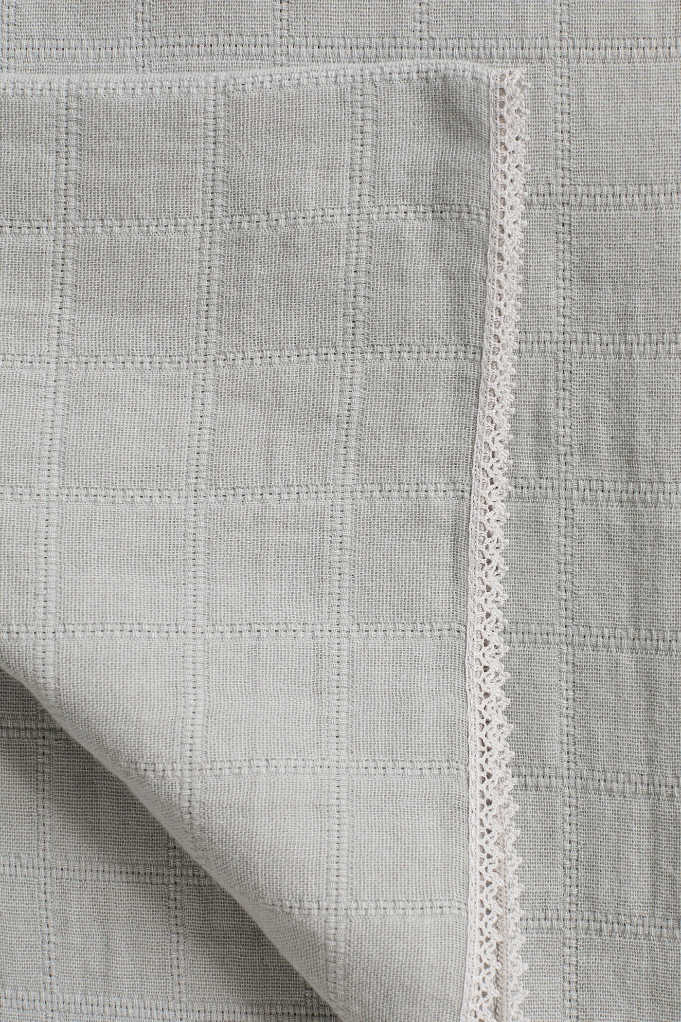 Dreams Swaddle in Grey Cotton Square Jacquard
