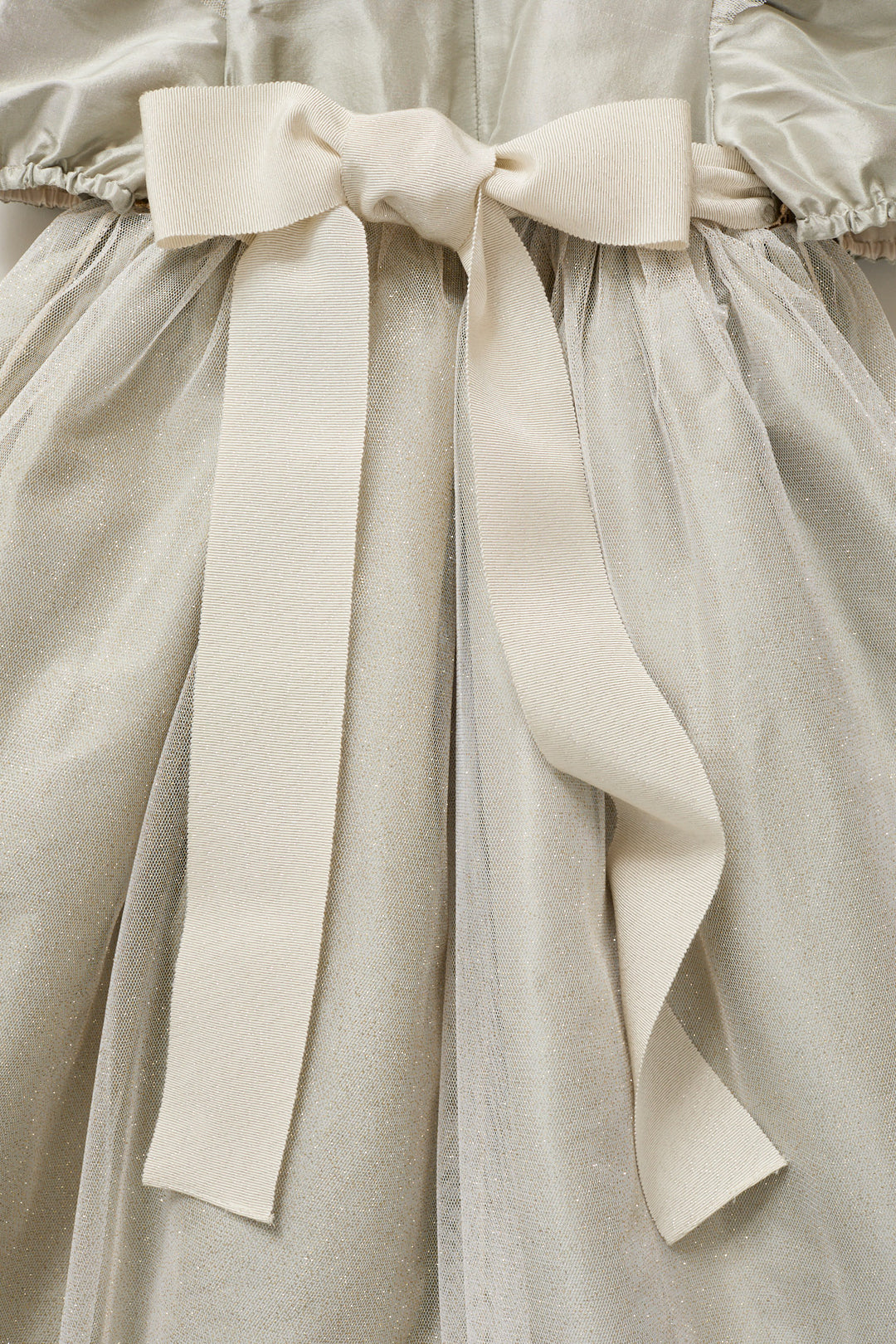 Short Queen Dress Taupe Silk Dupion Taffeta - Occasional Party