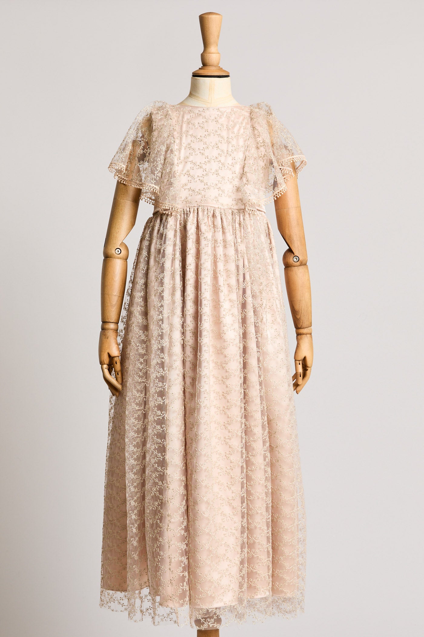 Butterfly Dress in Gold Lace