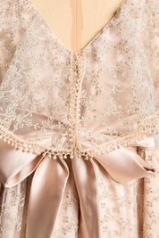 Butterfly Dress in Gold Lace