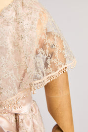 Butterfly Dress in Gold Lace