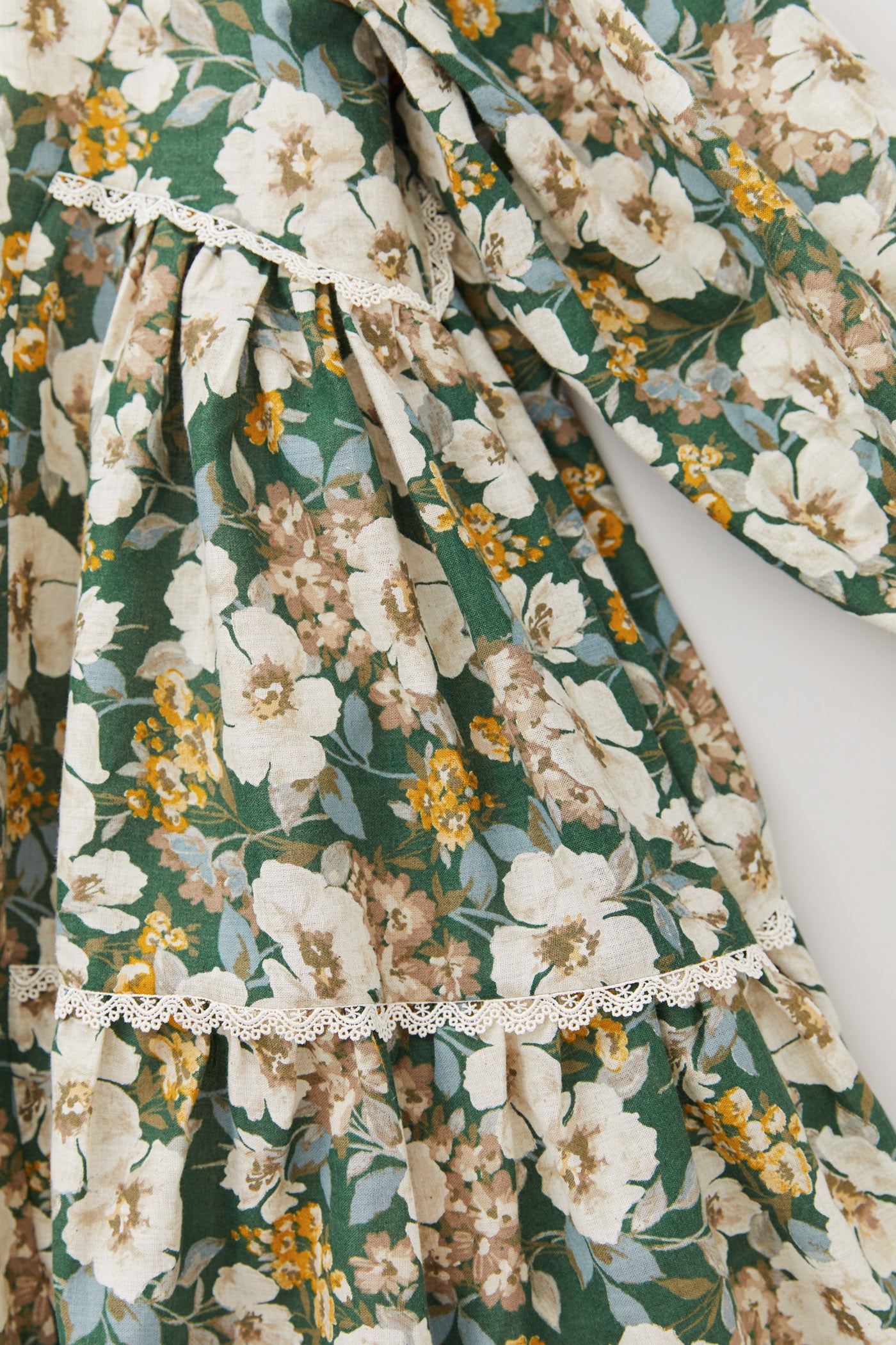 Sweet Dress In Green Tokyo Floral Print - Designed by Ingrid Lewis - Strawberries & Cream