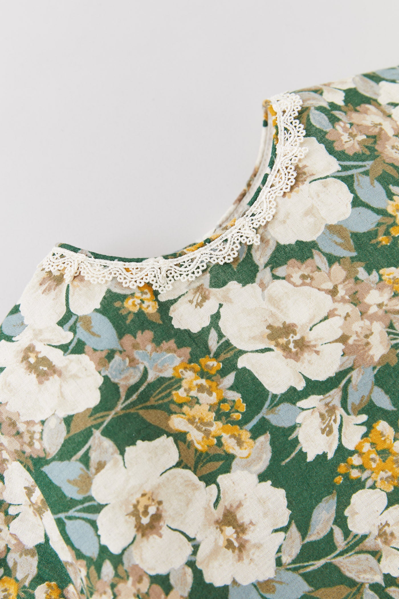 Sweet Dress In Green Tokyo Floral Print - Designed by Ingrid Lewis - Strawberries & Cream