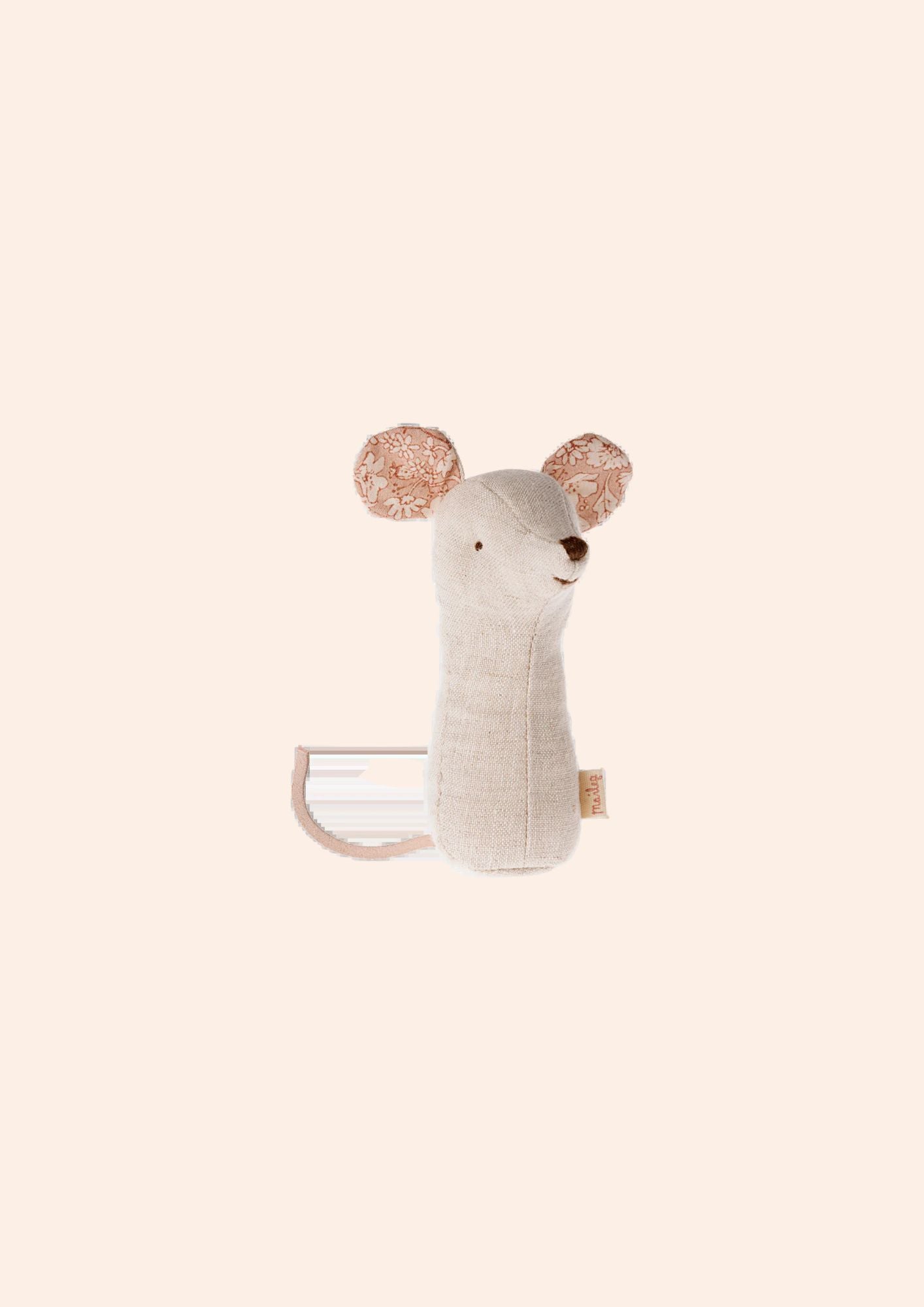 Maileg Lullaby Friends, Mouse Rattle-Nature