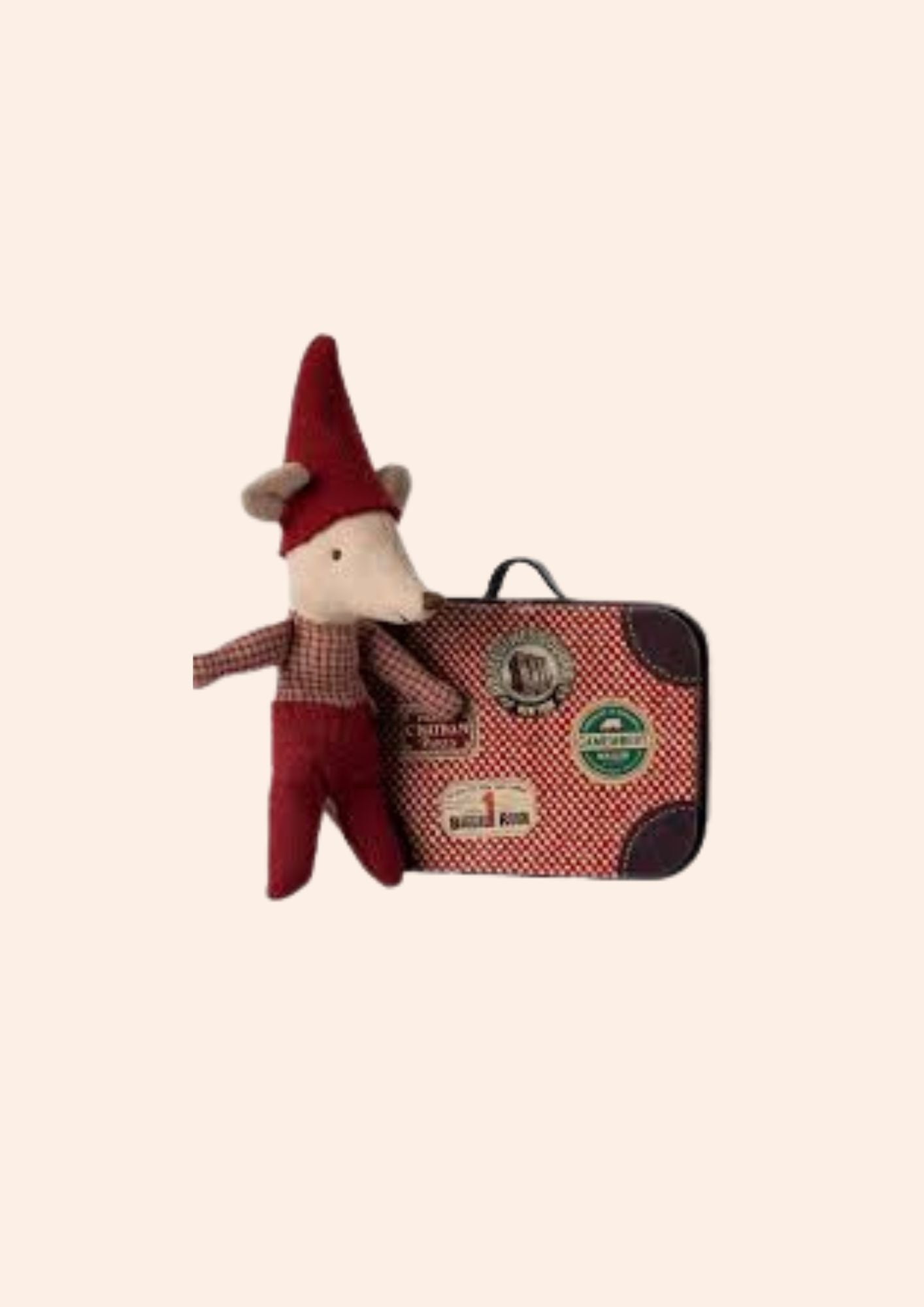 Maileg Christmas Mouse, Baby in suitcase
