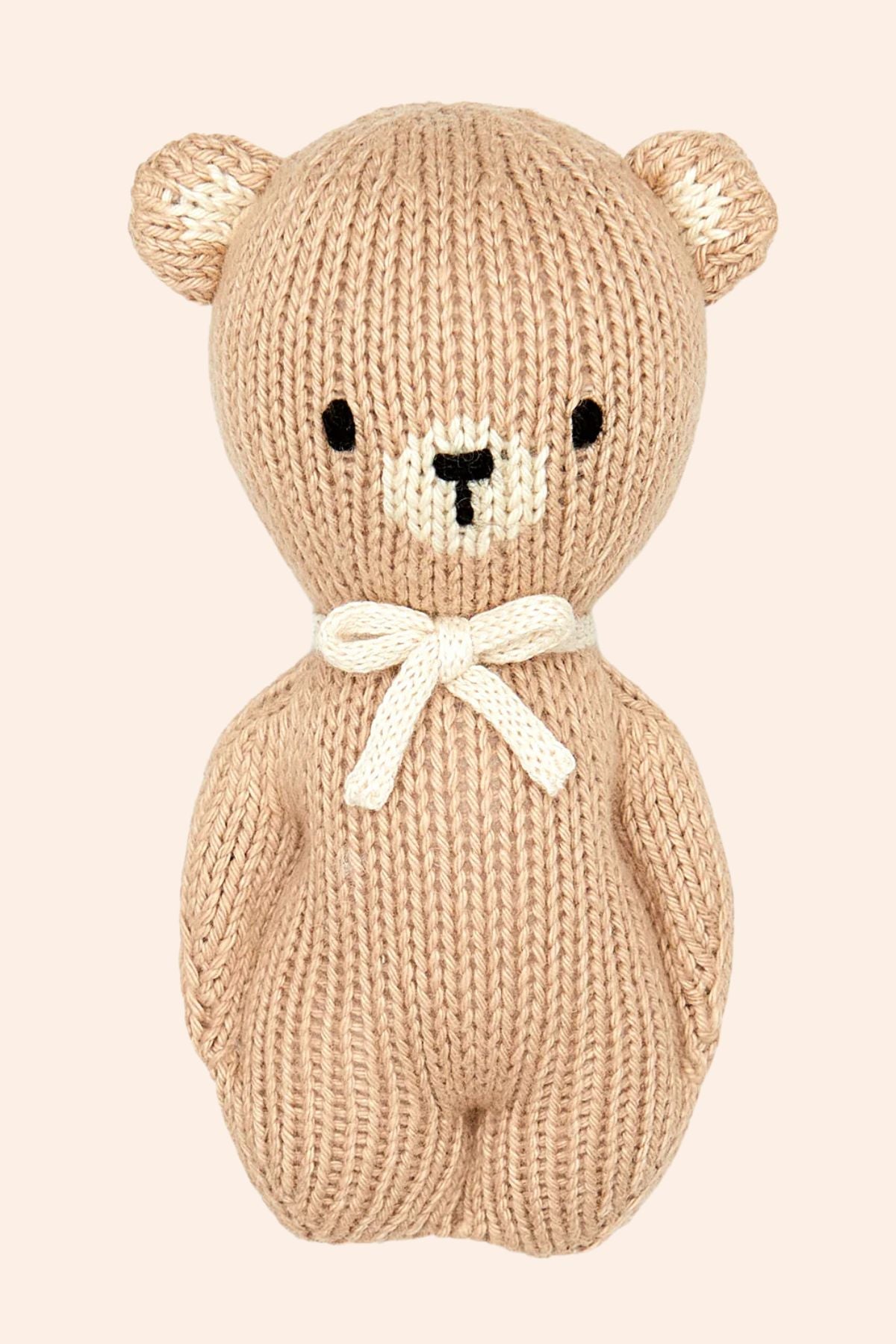 Tun Tun - Bear Rattle - Beige & Natural - Strawberries & Cream