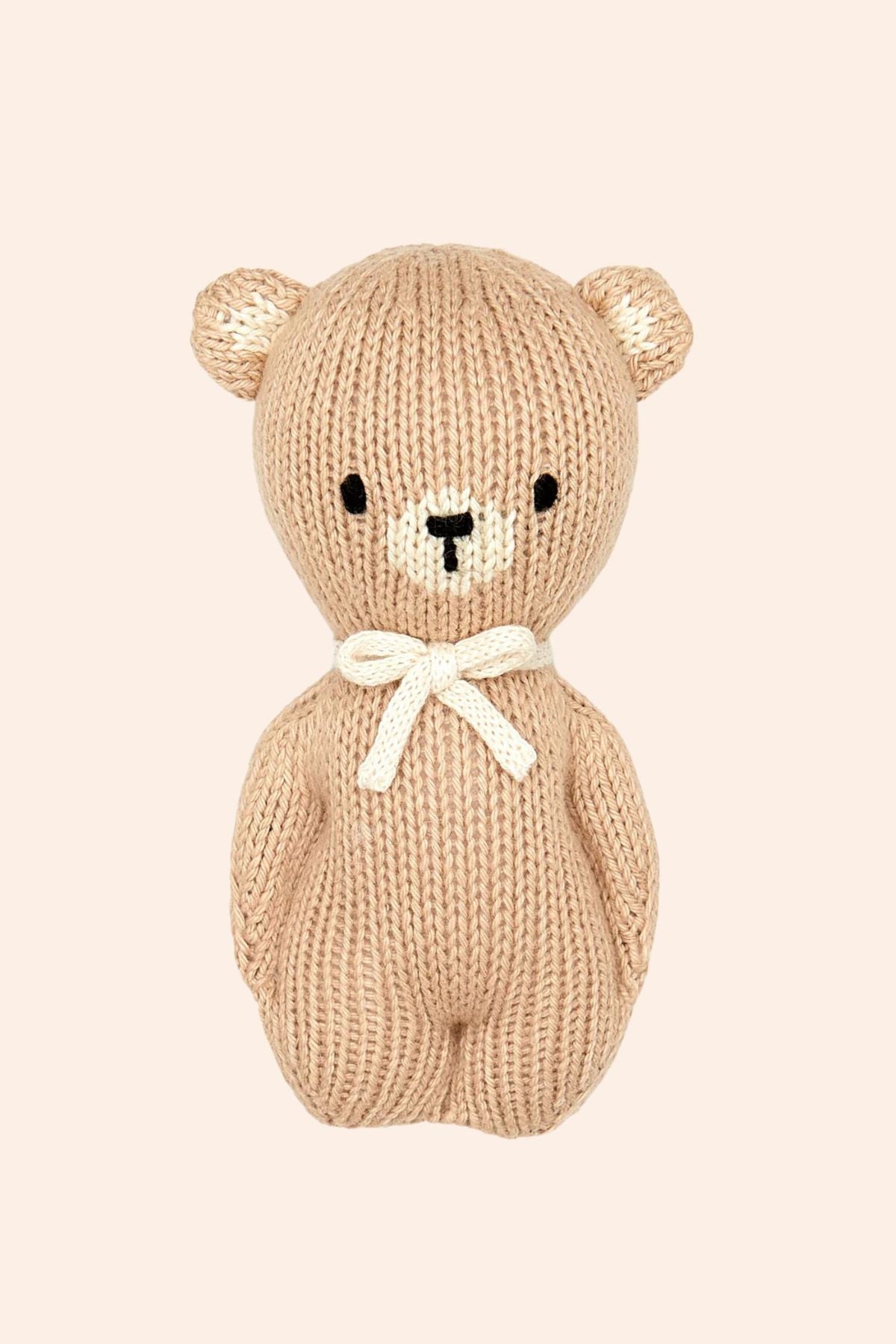 Tun Tun - Bear Rattle - Beige & Natural - Strawberries & Cream