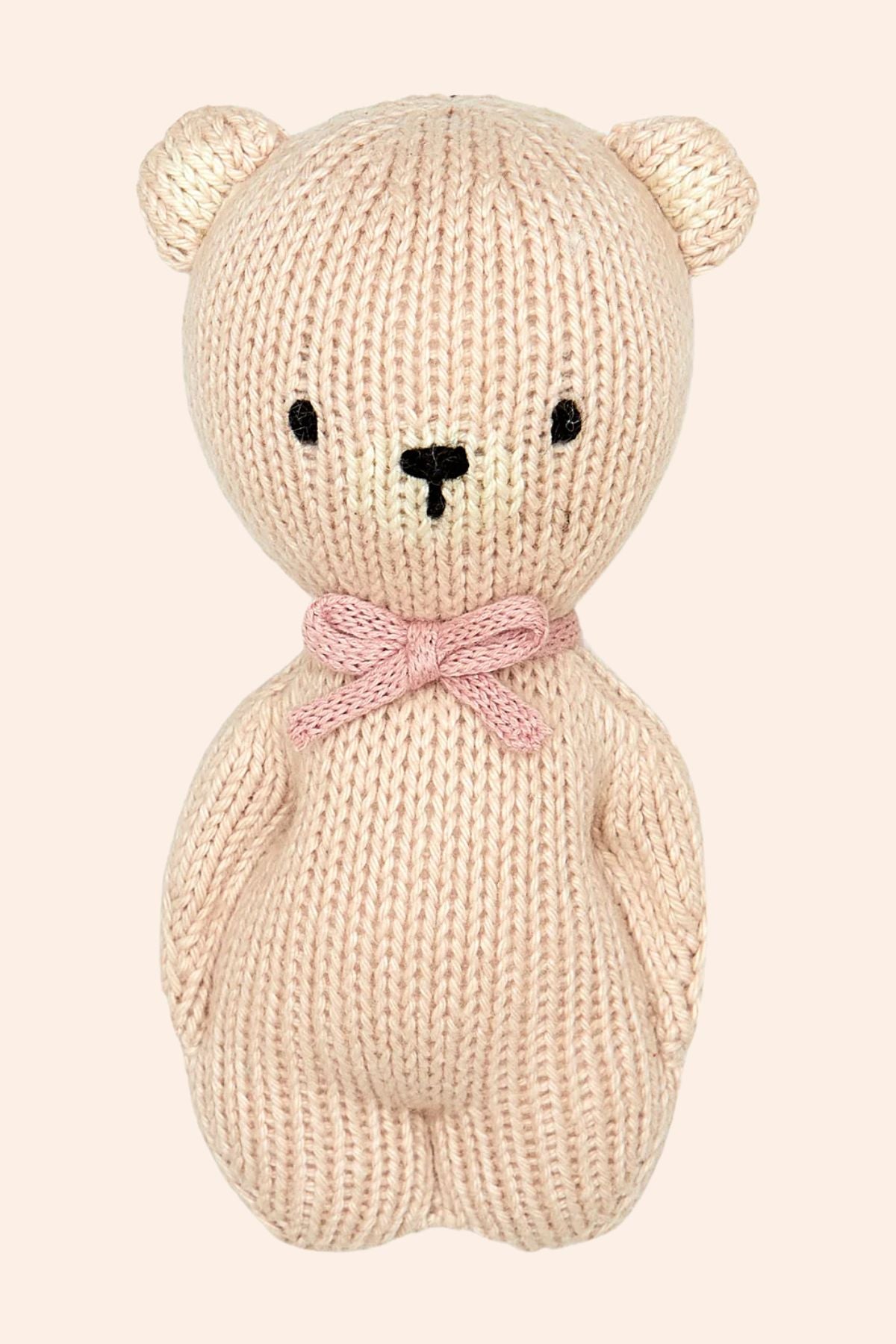 Tun Tun - Bear Rattle - Light Pink & Dusty Rose - Strawberries & Cream